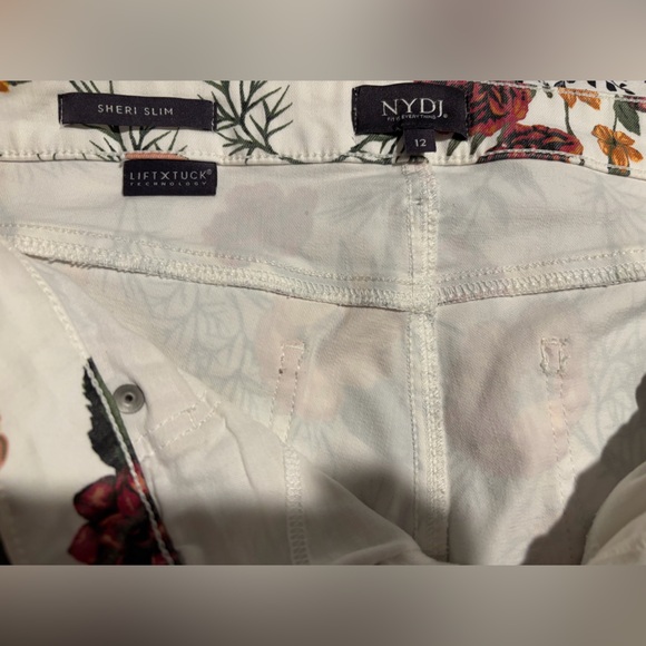 NYDJ Multicolor Floral Print Women’s Skinny Ankle Stretch Jeans Lift x Tuck Sz12 - Picture 6 of 6